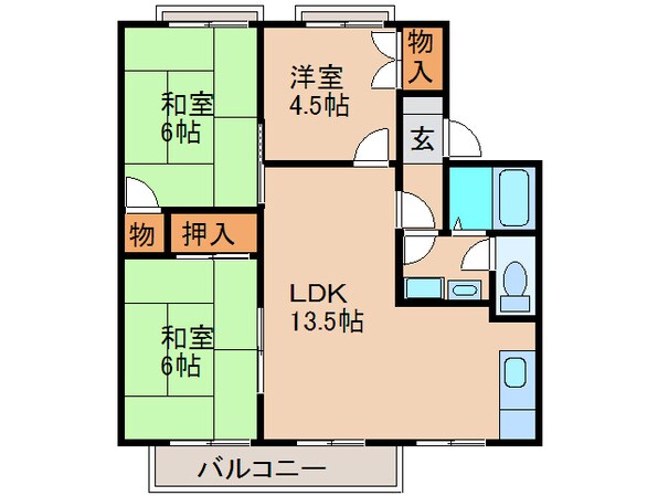 エクセルクロ－バ－Ｄ棟の物件間取画像